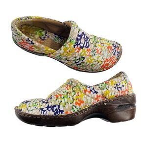 B.O.C. Multi-Colored Peggy Clog Slip on Women's size 11 M Leopard Print Leather